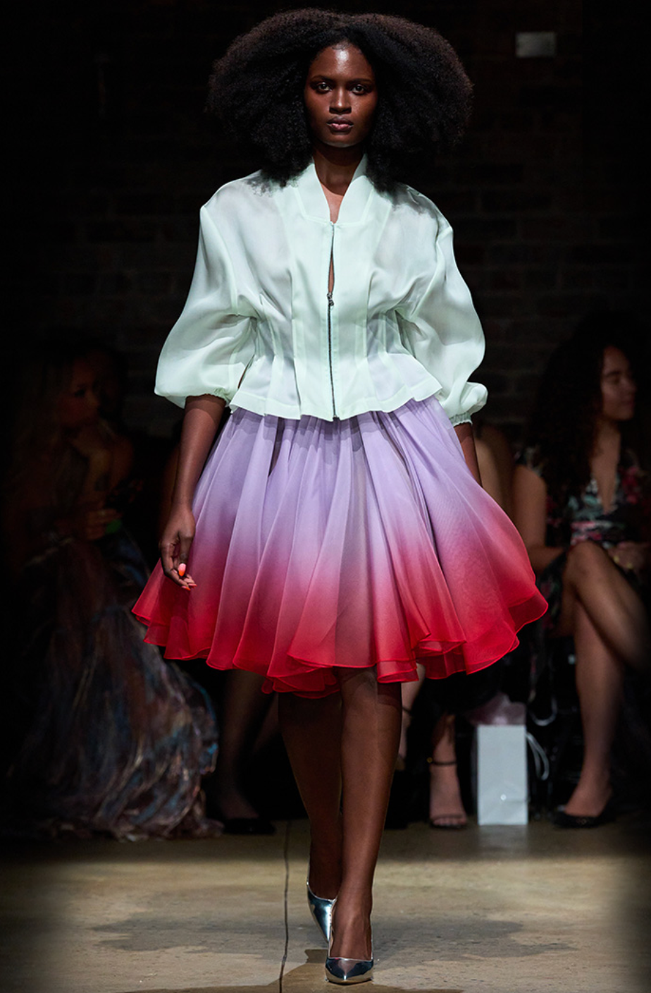 2025 Ombre Organza Skirt, Size-6