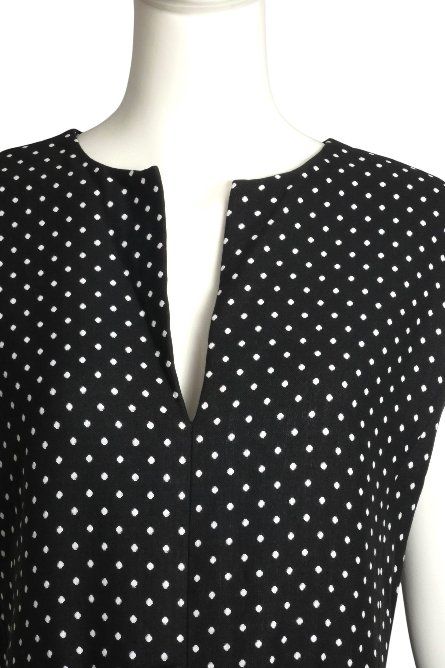 c.1970 Wool Polka Dot Maxi Dress, Size-6