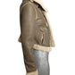 Leather & Shearling Jacket, Size 4
