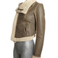 Leather & Shearling Jacket, Size 4