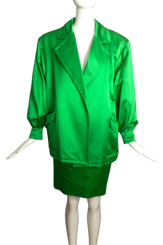 1988 Satin Coat Suit, Size-6