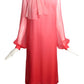 1970s Ombre Chiffon Dress, Size-8