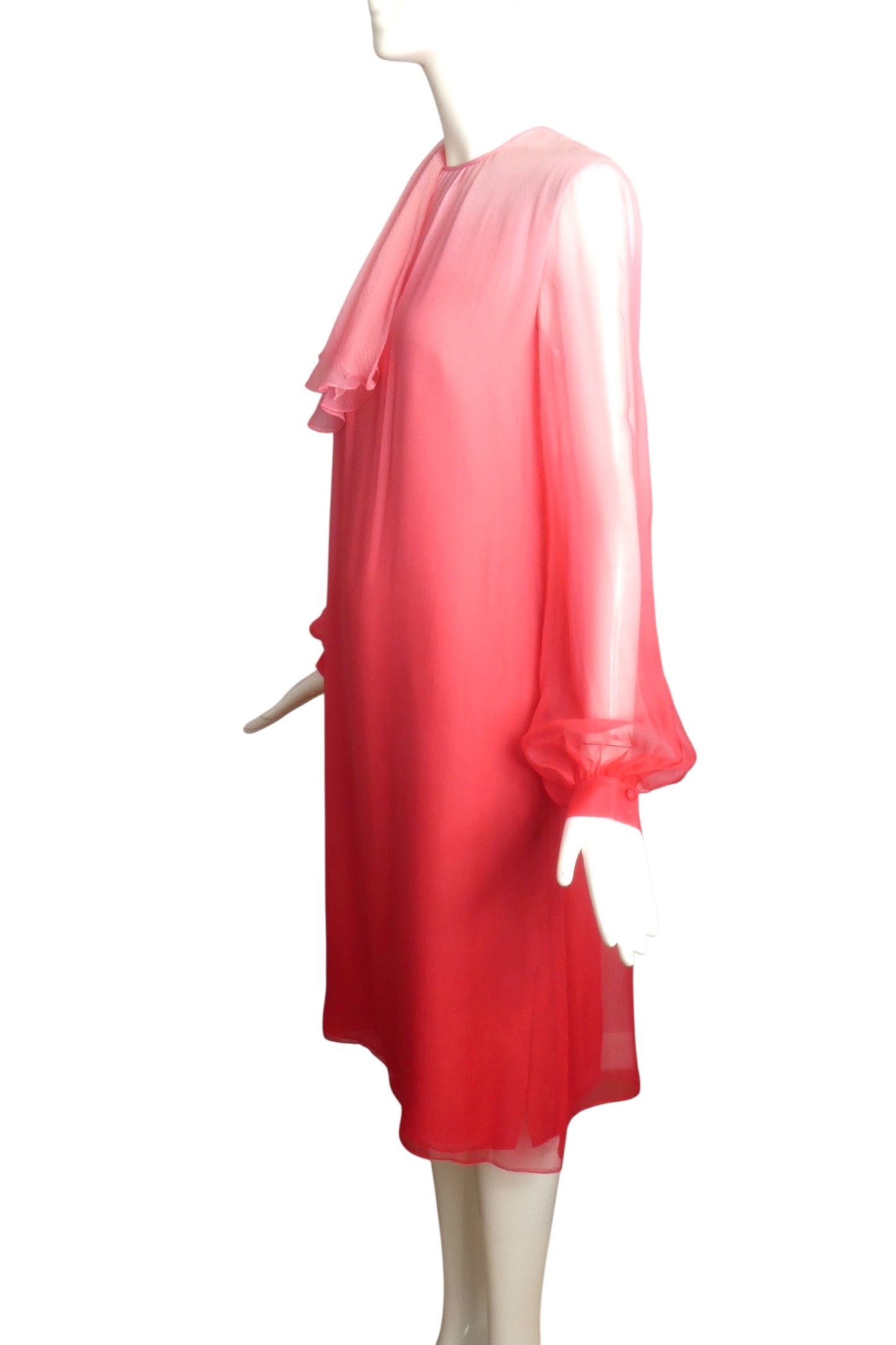 1970s Ombre Chiffon Dress, Size-8
