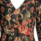 1970 Brocade & Fox Fur Evening Gown, Size-10