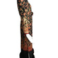 1970 Brocade & Fox Fur Evening Gown, Size-10