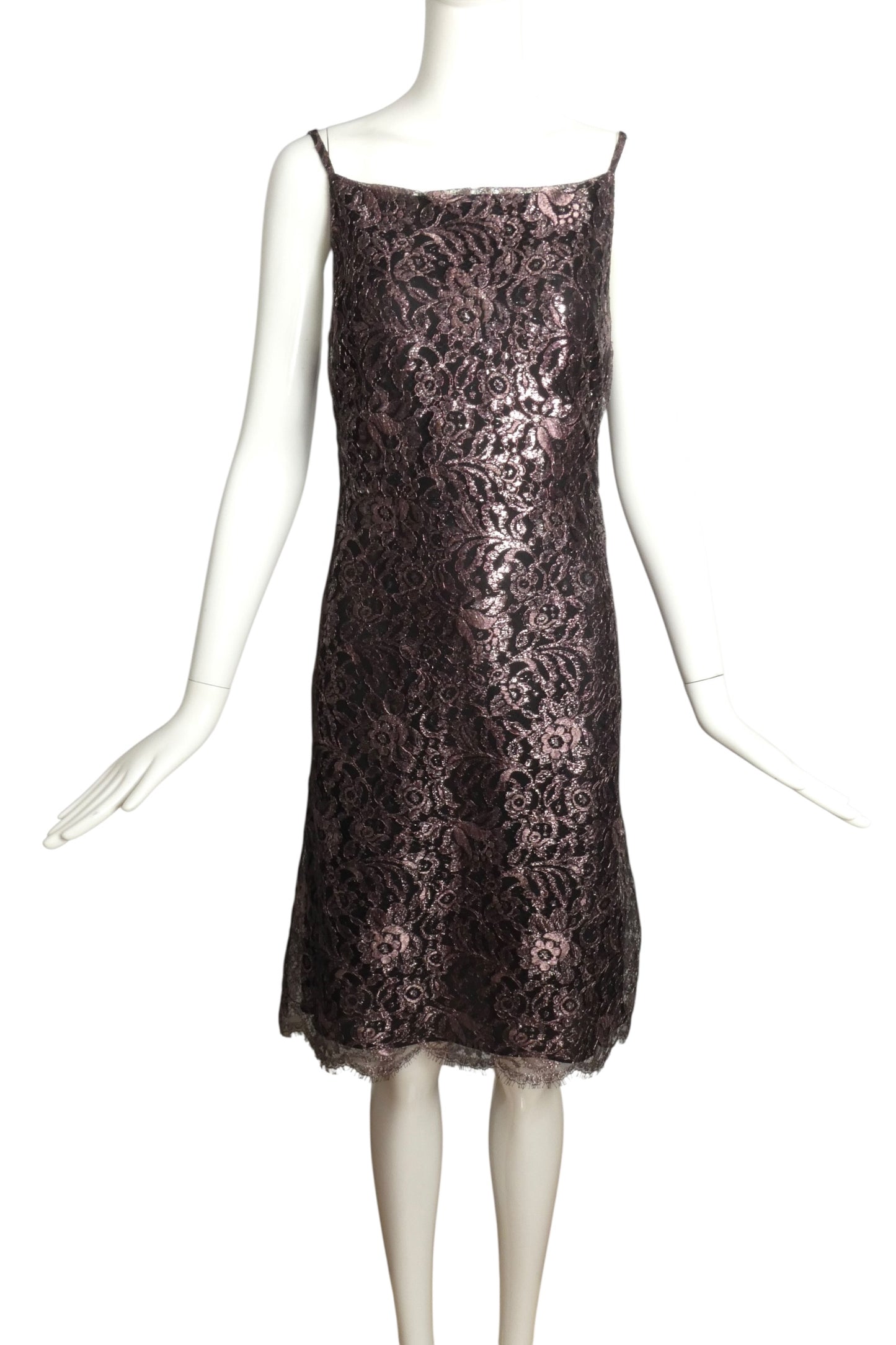 1995 Metallic Lace Dress, Size-6