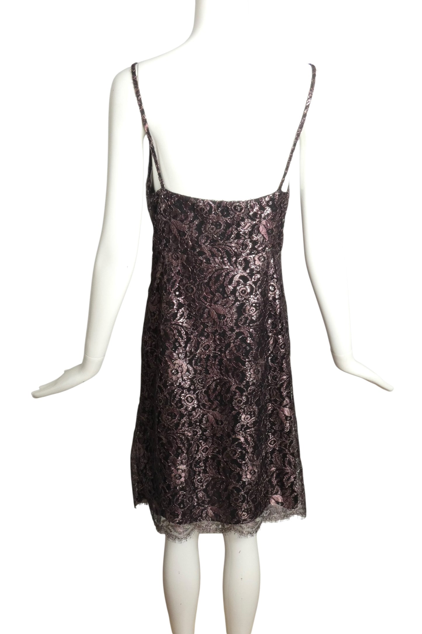 1995 Metallic Lace Dress, Size-6