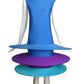 2012 Blue Tiered Knit Hoop Dress, Size-6