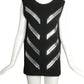 2011 Black Crepe & Mirror Appliqué Dress, Size 8