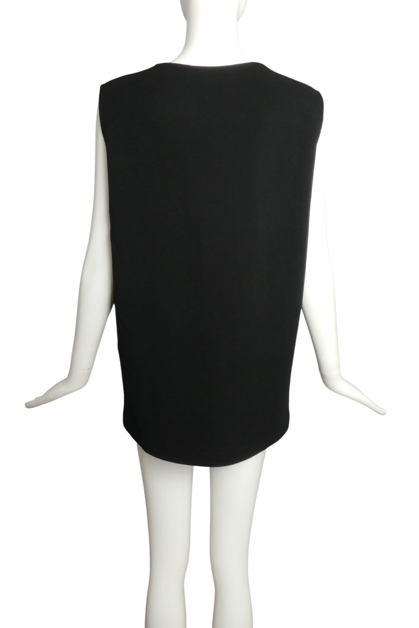2011 Black Crepe & Mirror Appliqué Dress, Size 8