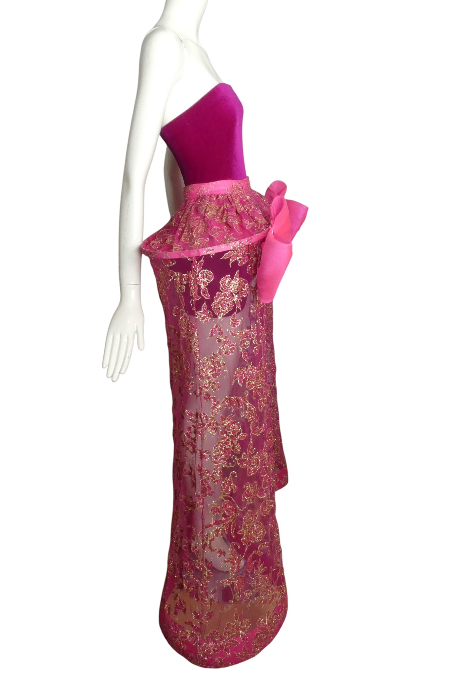 2011 Fuchsia Pannier Skirt & Dress, Size 2