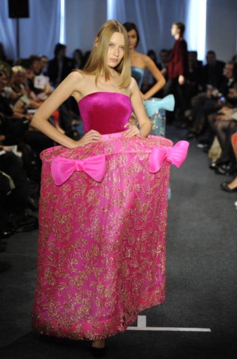 2011 Fuchsia Pannier Skirt & Dress, Size 2