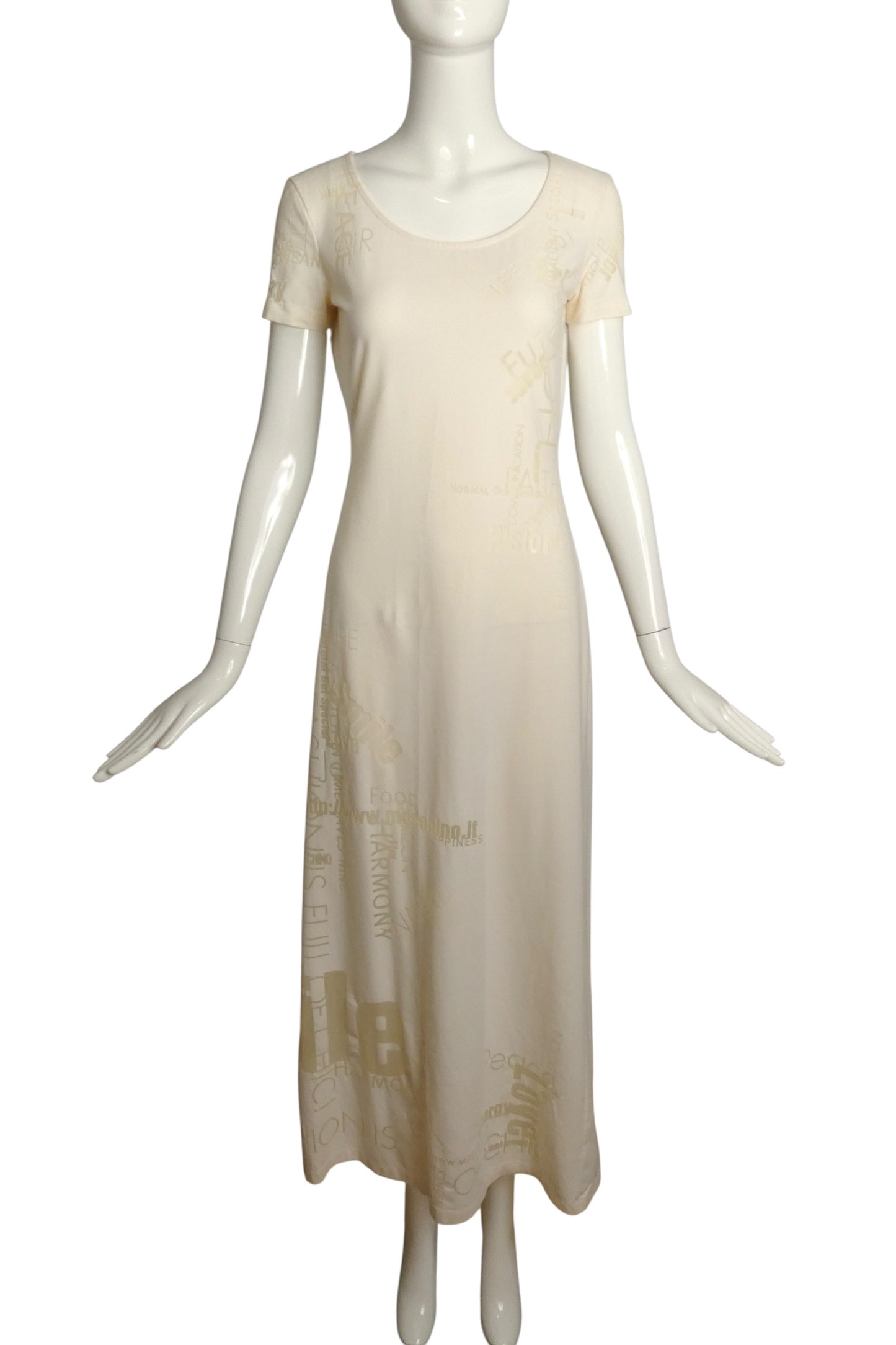 MOSCHINO JEANS - 1990s Voided Knit Maxi Dress, Size-8