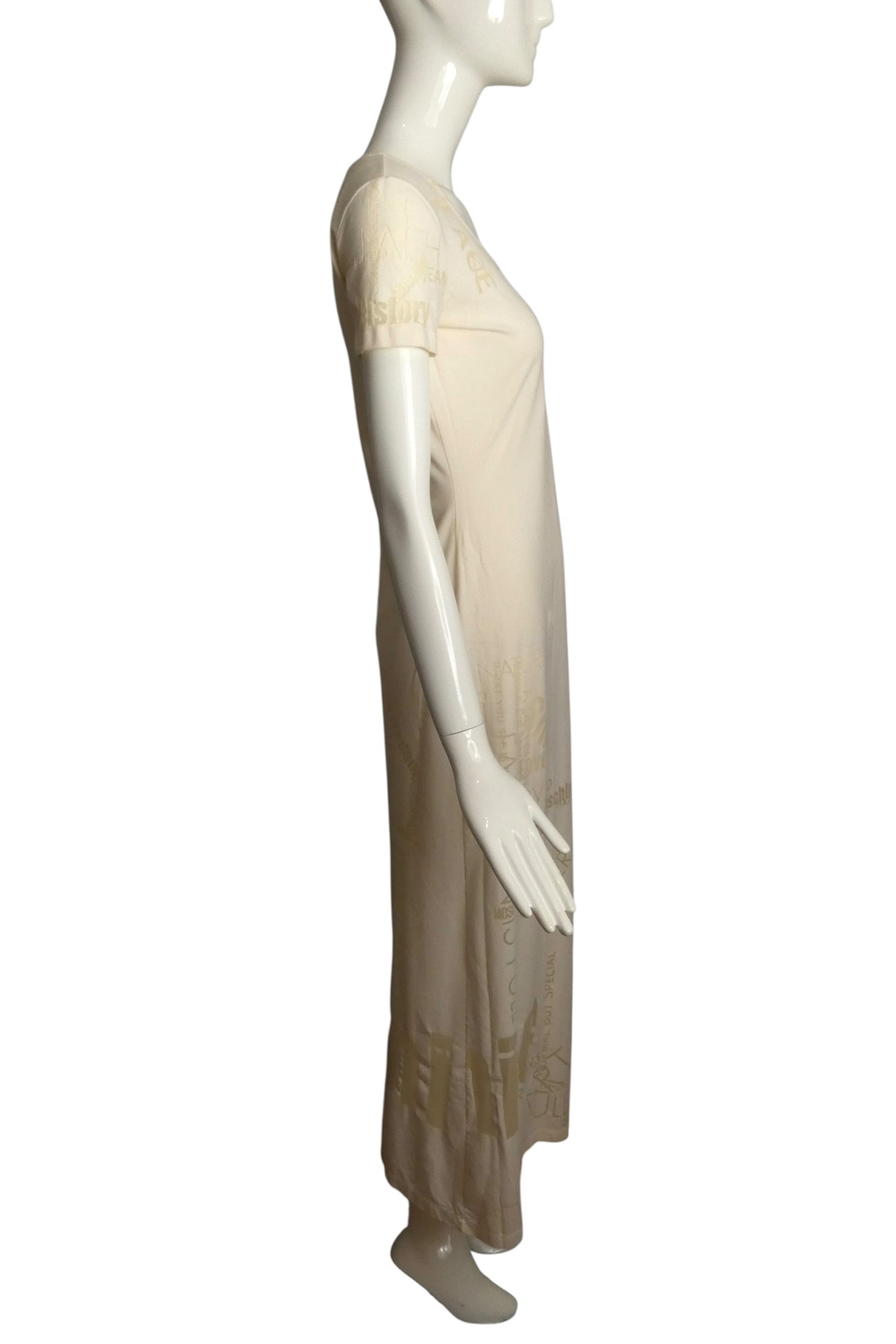 1990s Voided Knit Maxi Dress, Size-8