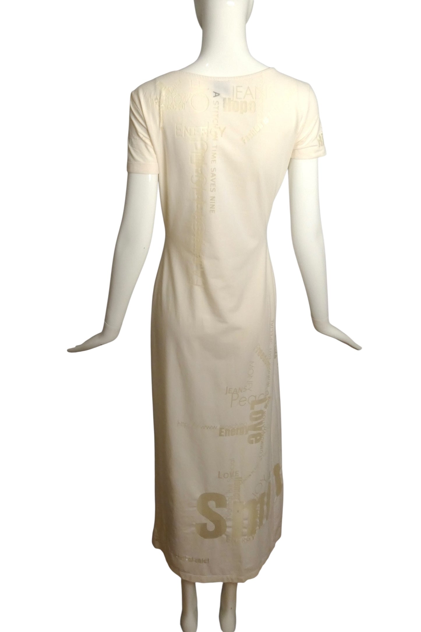 1990s Voided Knit Maxi Dress, Size-8