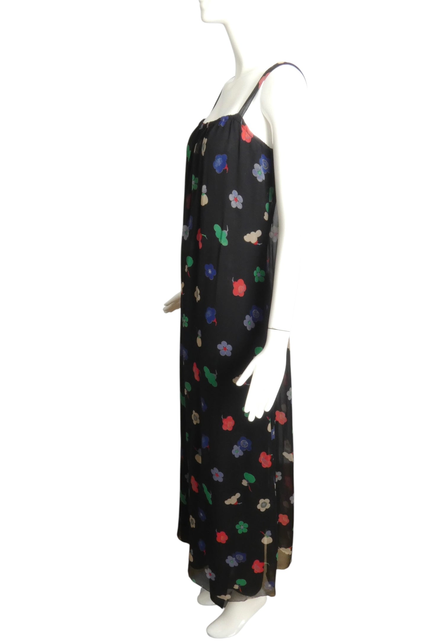 1970s Chiffon Maxi Gown, Size 2