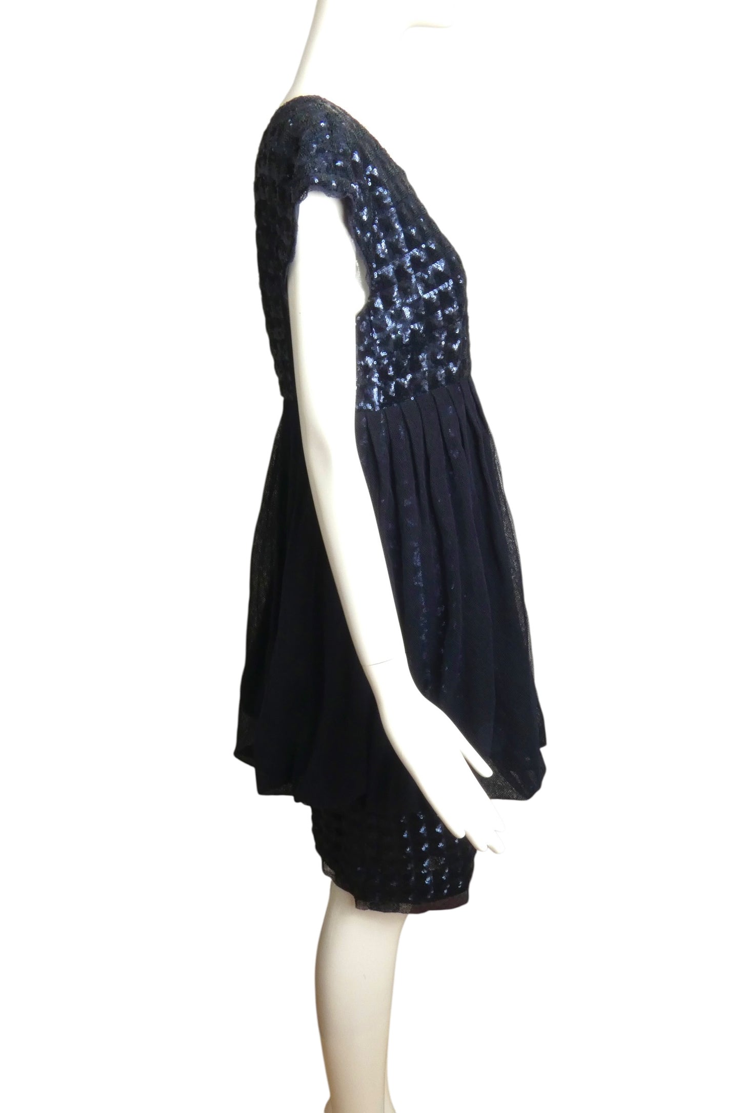 Sequin & Net Bubble Dress, Size-10