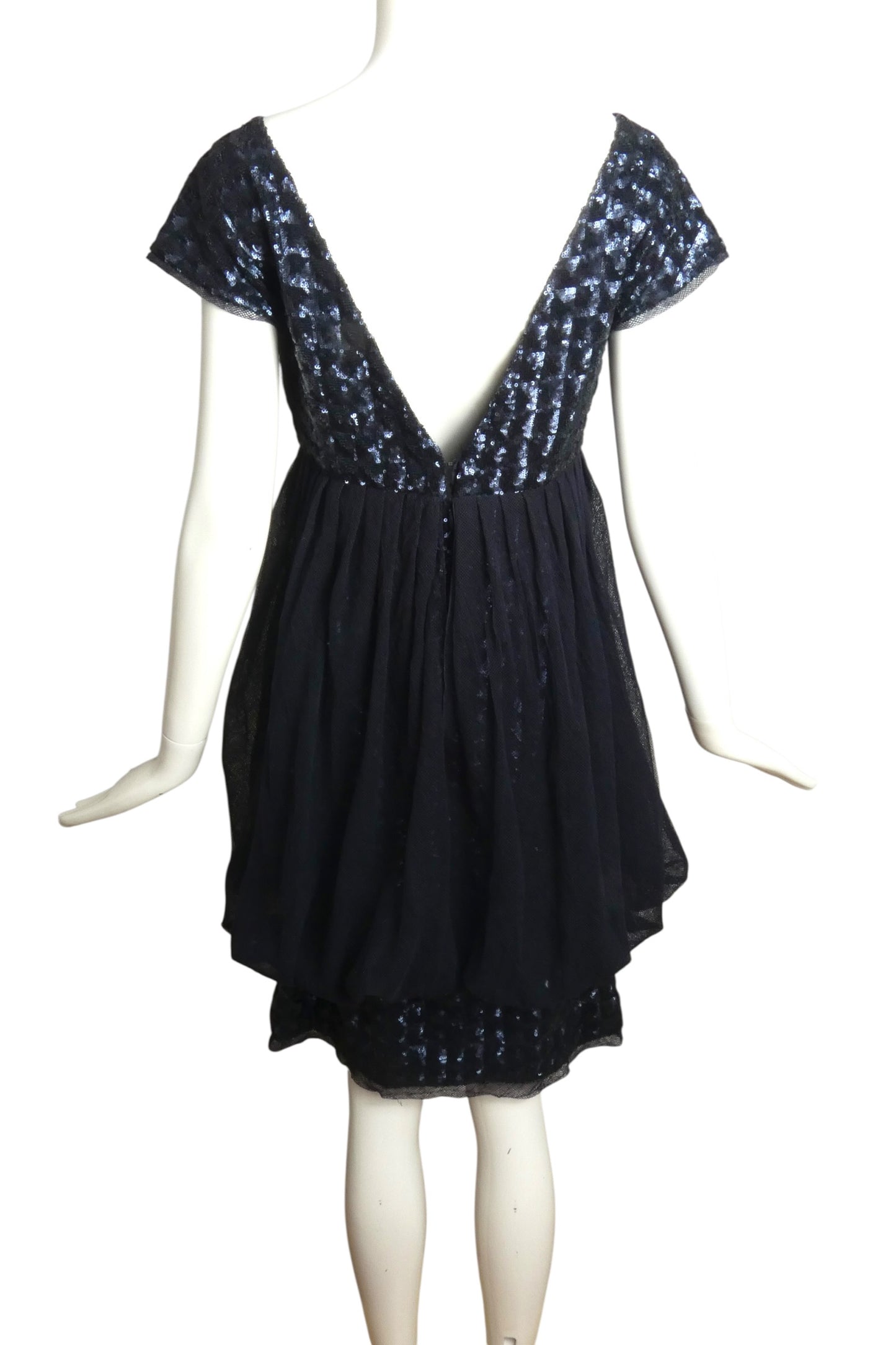 Sequin & Net Bubble Dress, Size-10