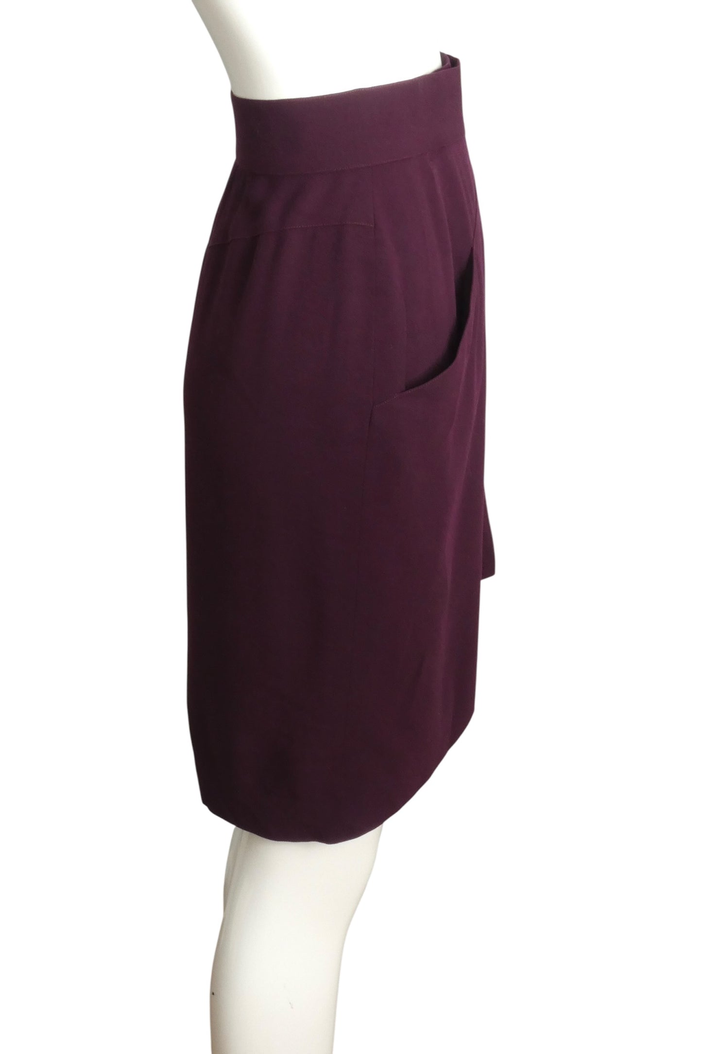 1980s Gaberdine Wrap Skirt, Size 6