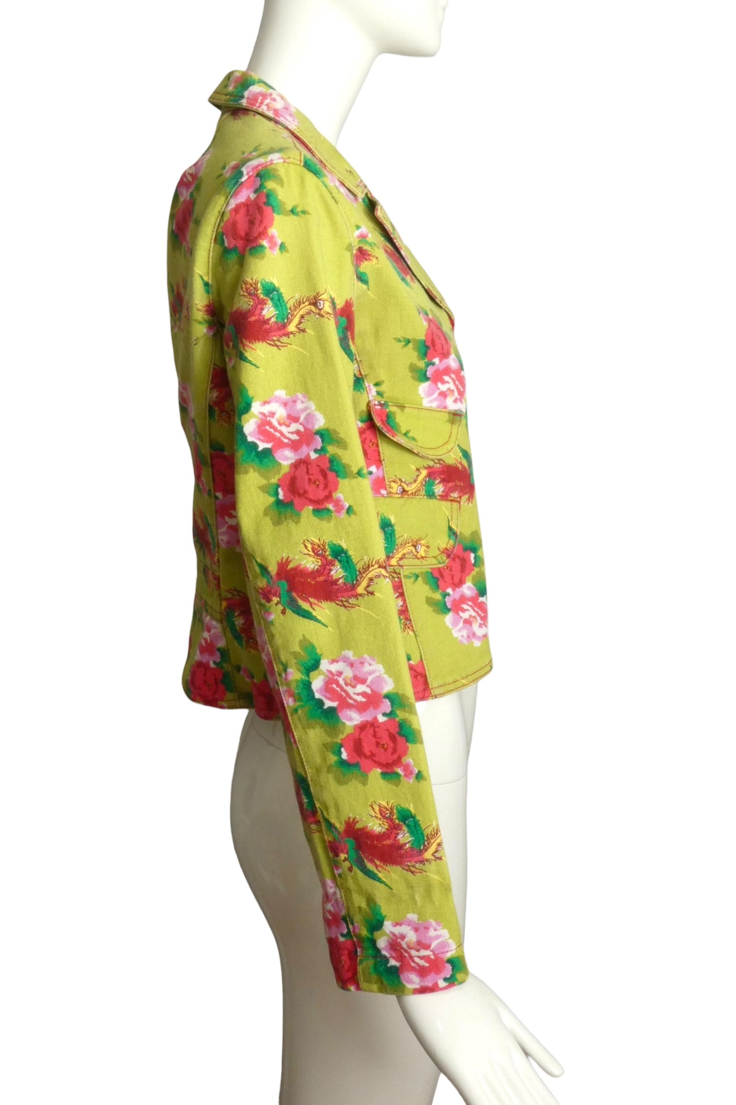 1995 Floral Denim Jacket, Size 4