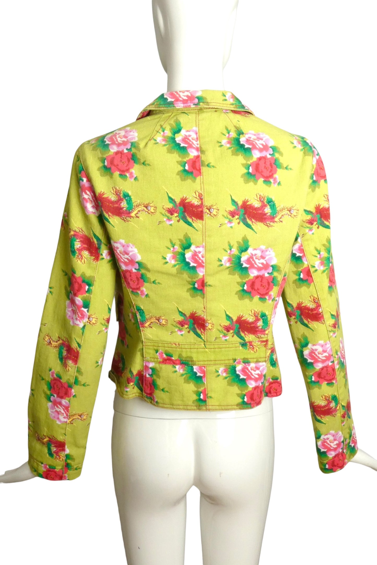 1995 Floral Denim Jacket, Size 4