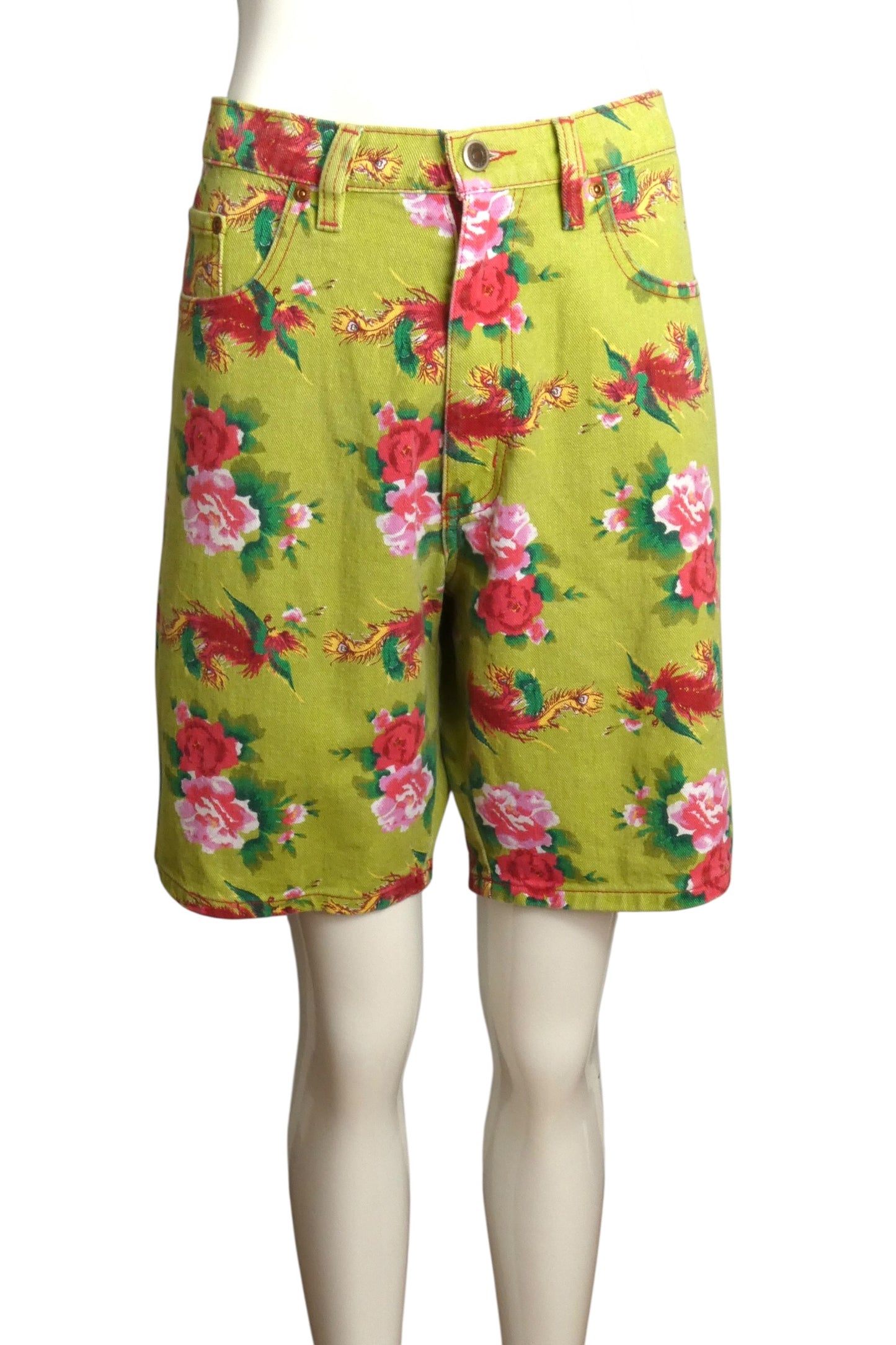 1995 Floral Denim Shorts, Size-8