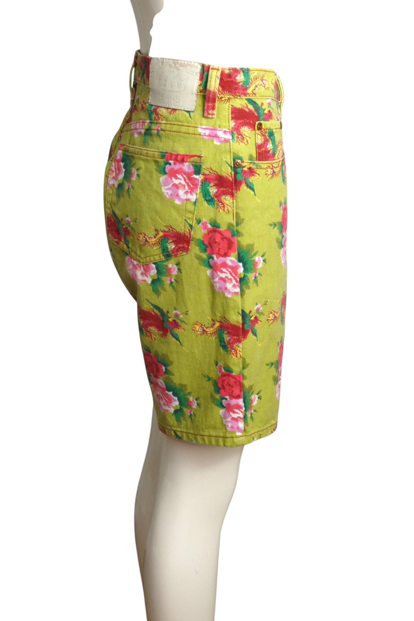 1995 Floral Denim Shorts, Size-8