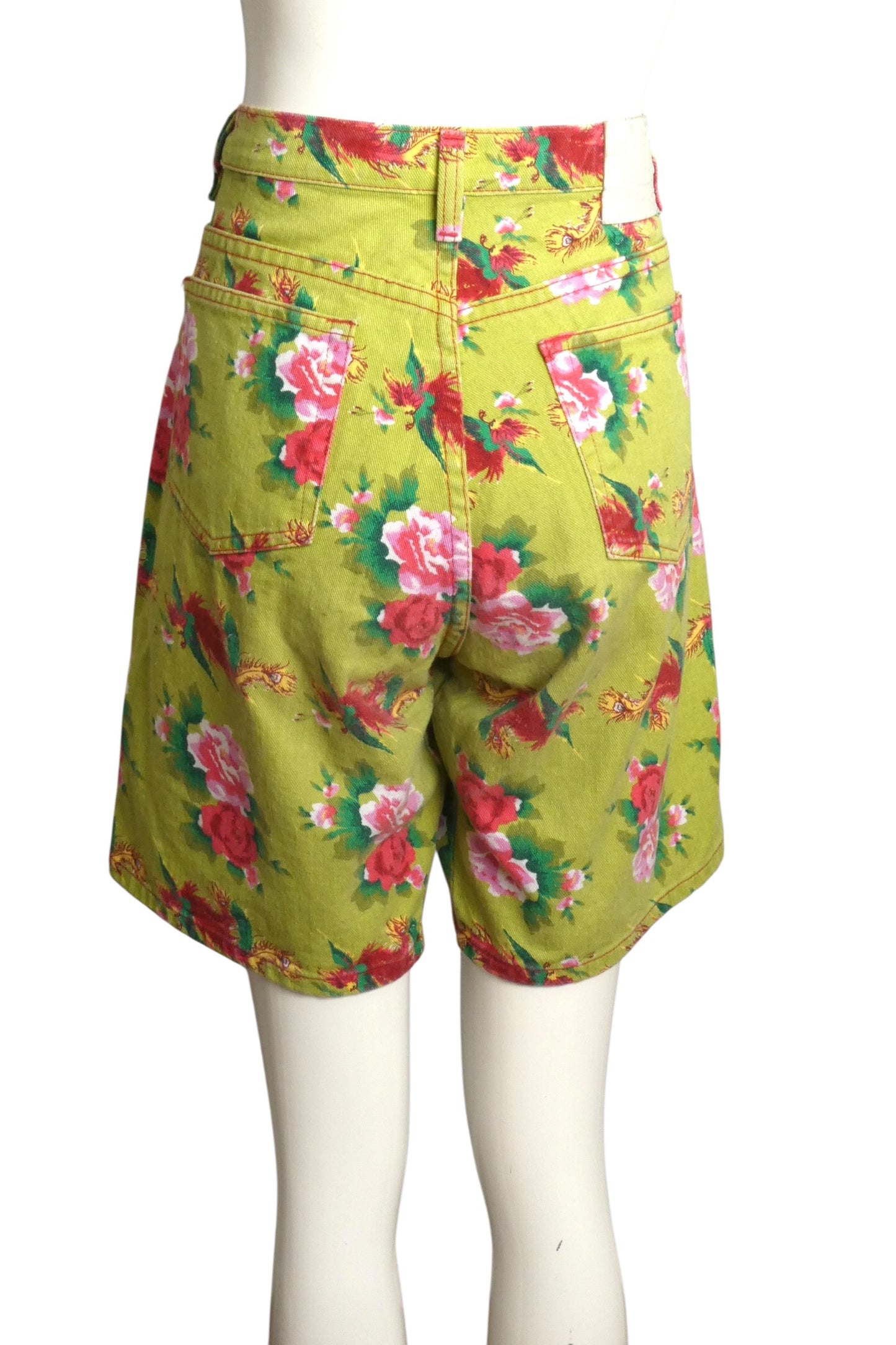1995 Floral Denim Shorts, Size-8