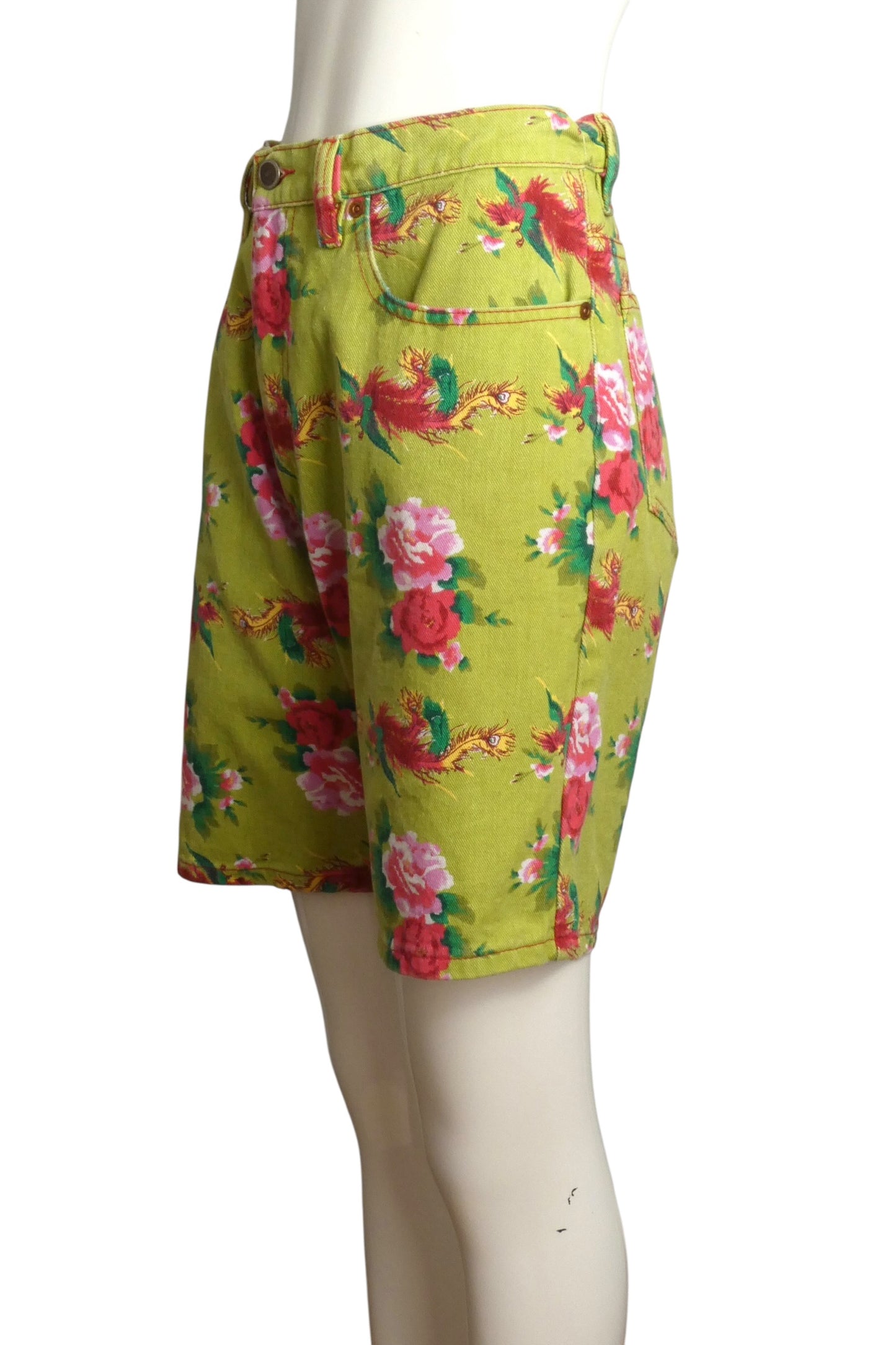 1995 Floral Denim Shorts, Size-8