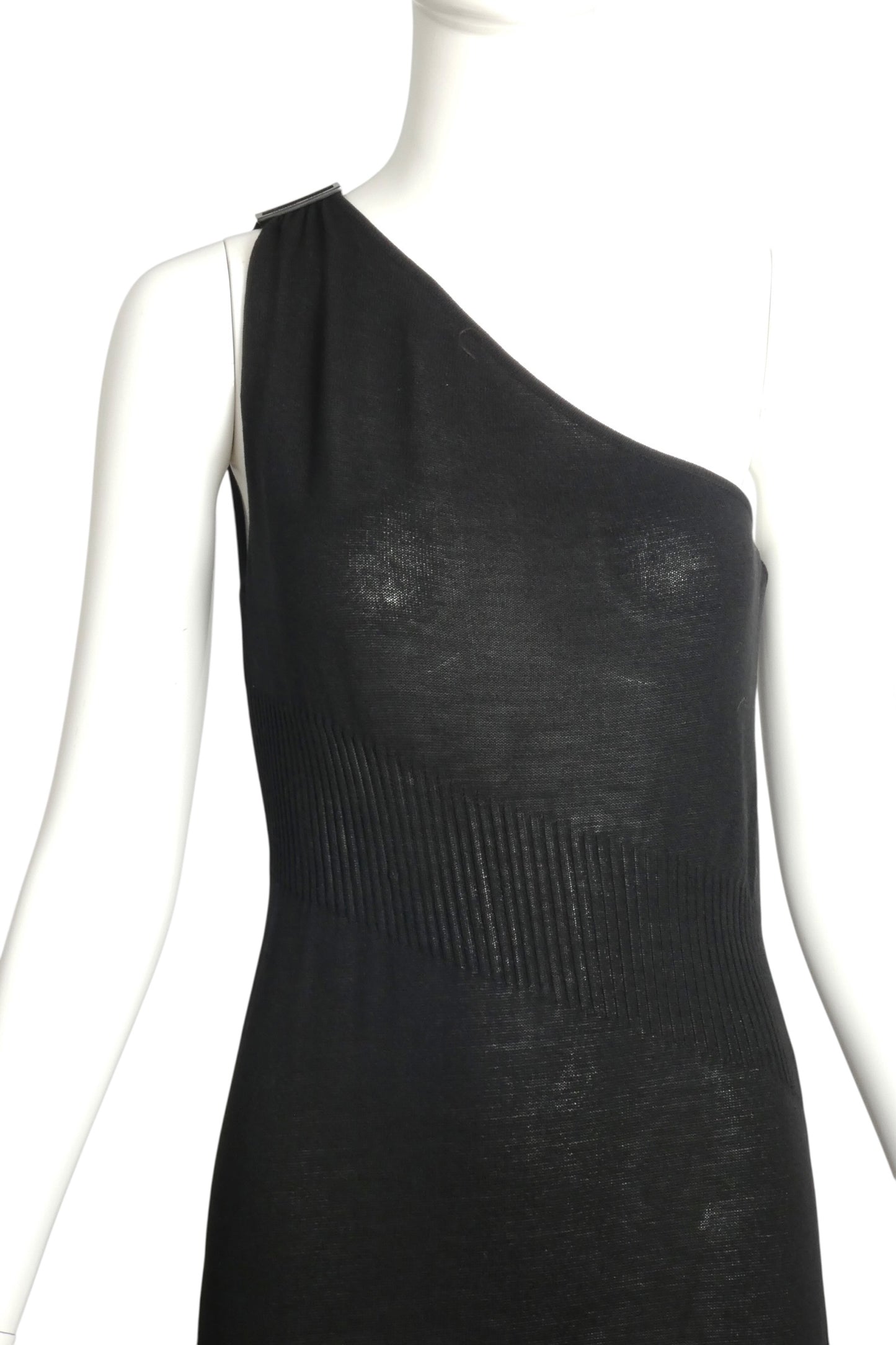 1999 One Shoulder Knit Gown, Size 8