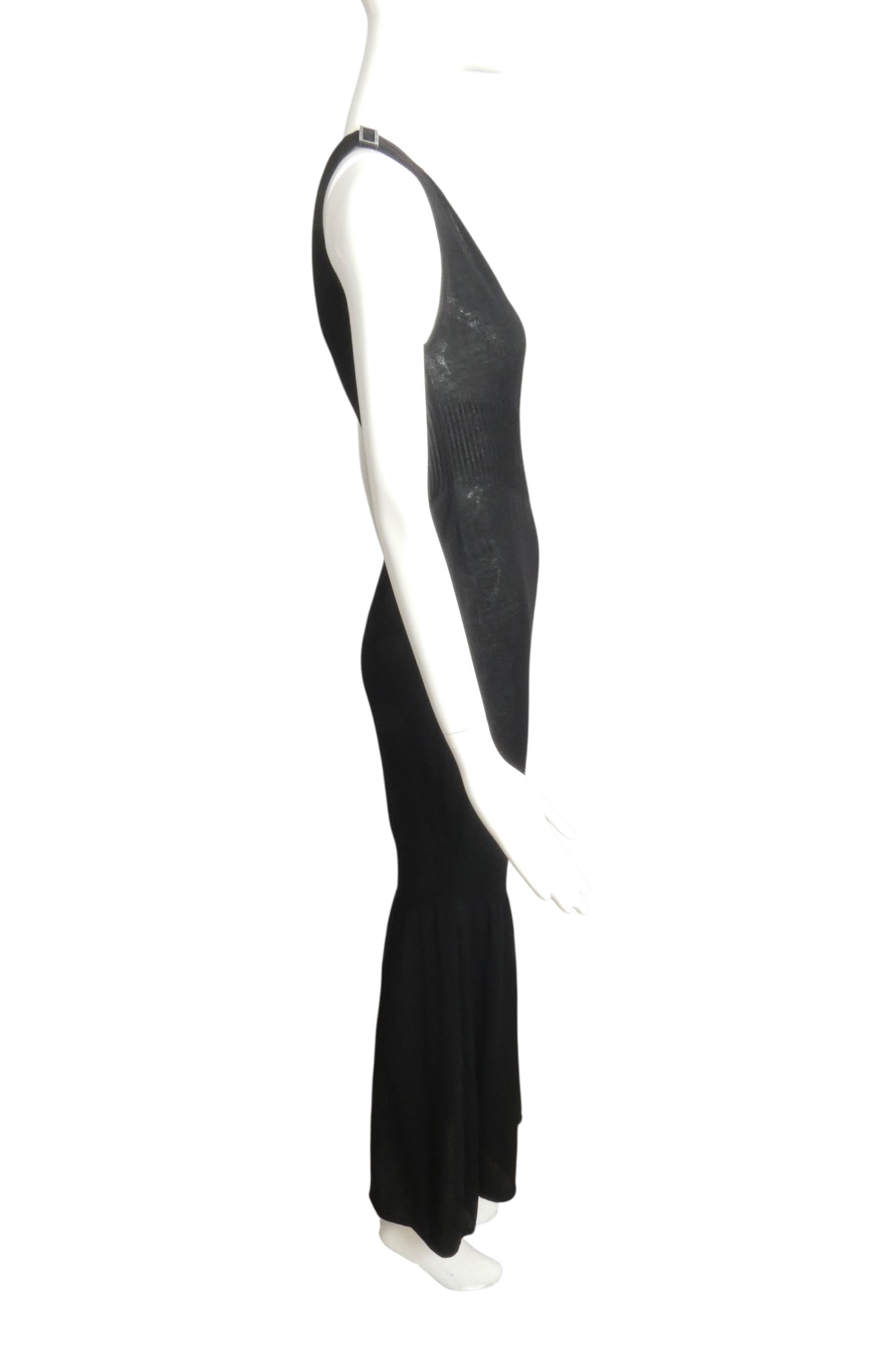 1999 One Shoulder Knit Gown, Size 8