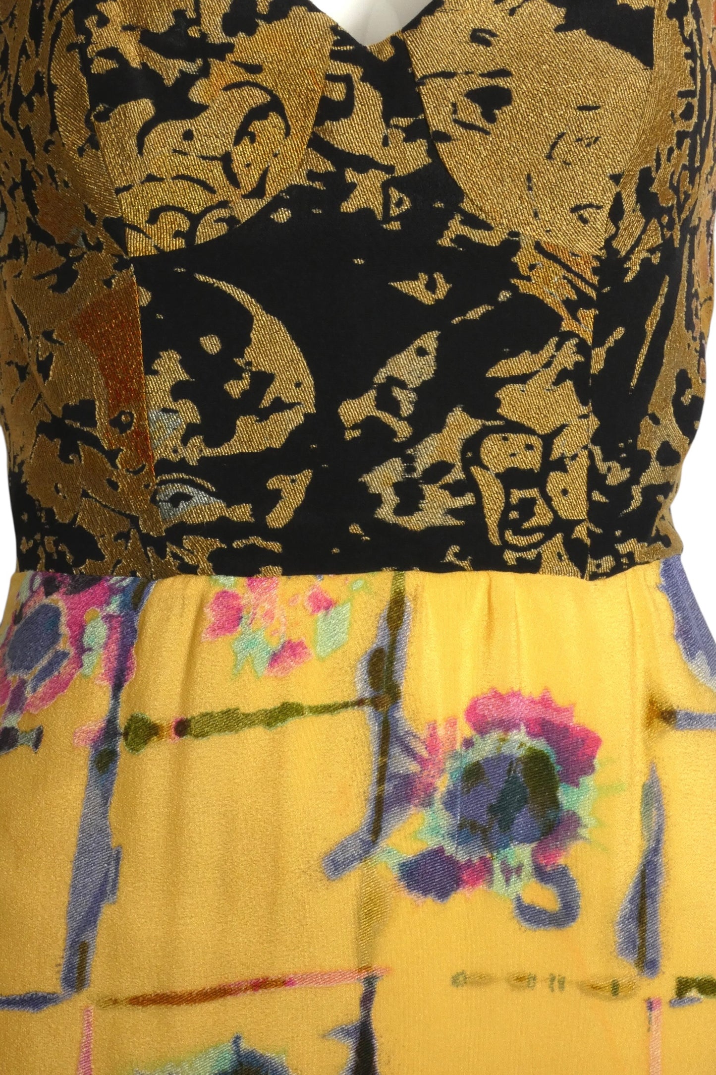 1995 Silk Brocade Cocktail Dress, Size-6