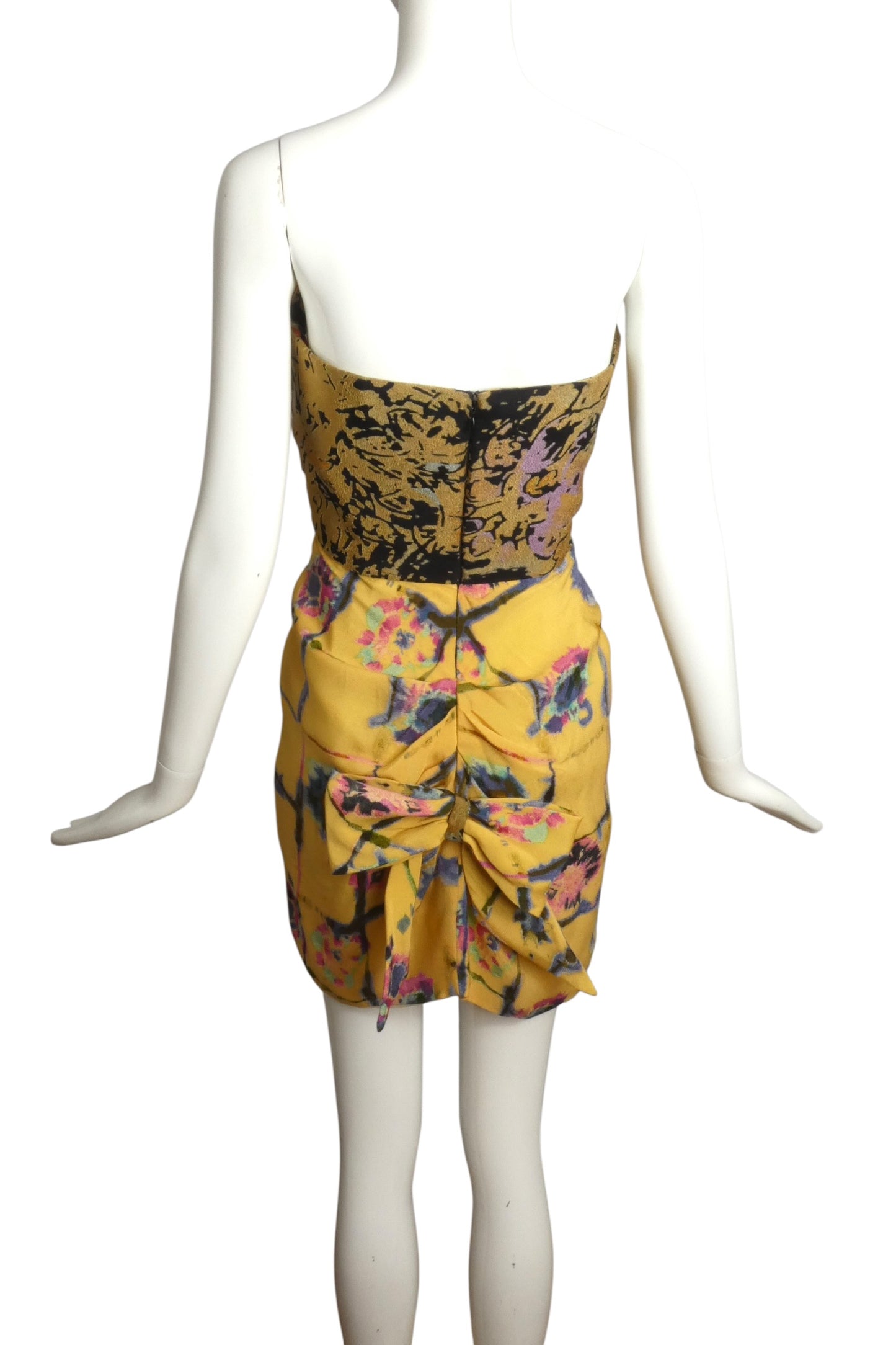 1995 Silk Brocade Cocktail Dress, Size-6