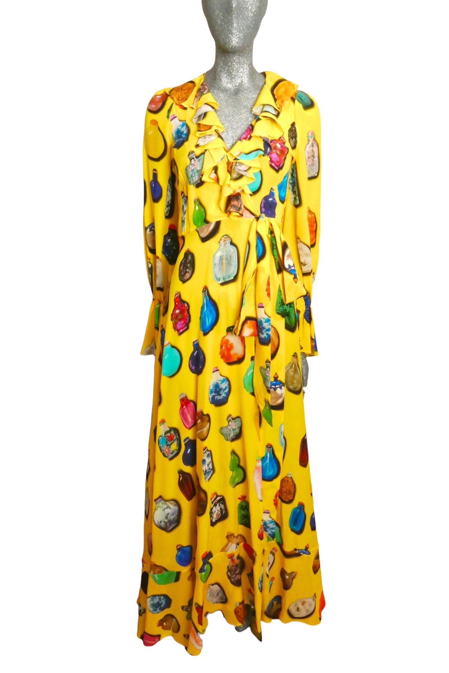 2018 Silk Wrap Dress, Size 6
