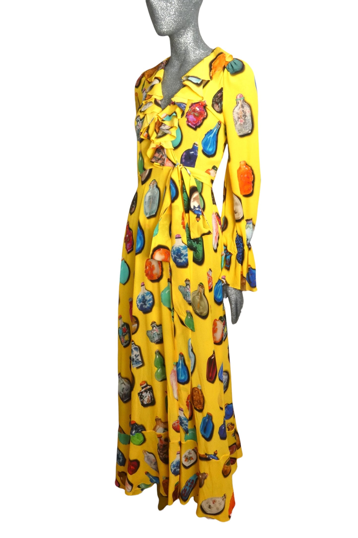 2018 Silk Wrap Dress, Size 6