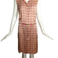 2000 Printed Satin Shift Dress, Size 10