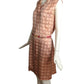 2000 Printed Satin Shift Dress, Size 10