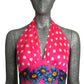 1970s Printed Knit Halter Top, Size 4