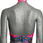 1970s Printed Knit Halter Top, Size 4