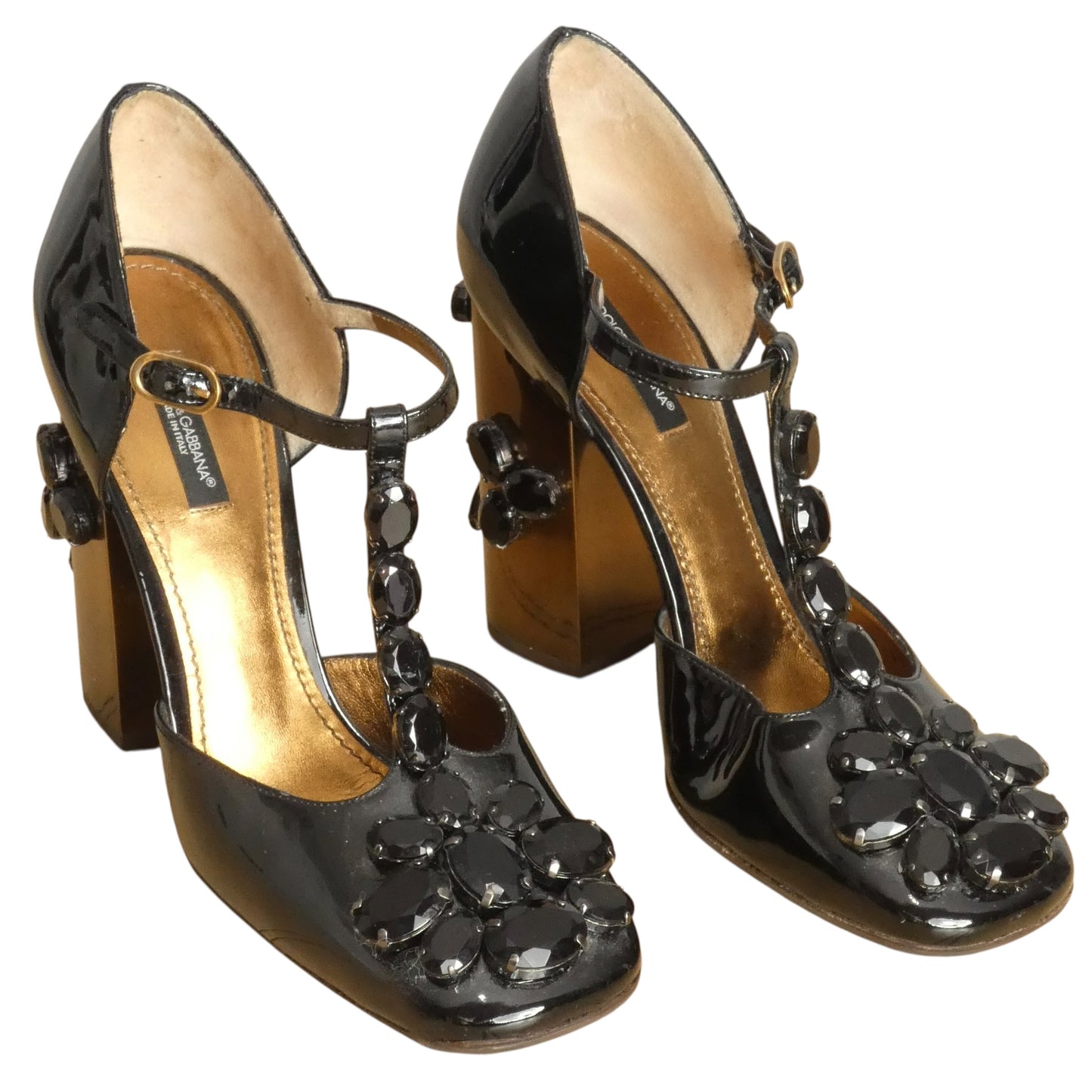 Jeweled Patent Mary Jane's, Size-39.5