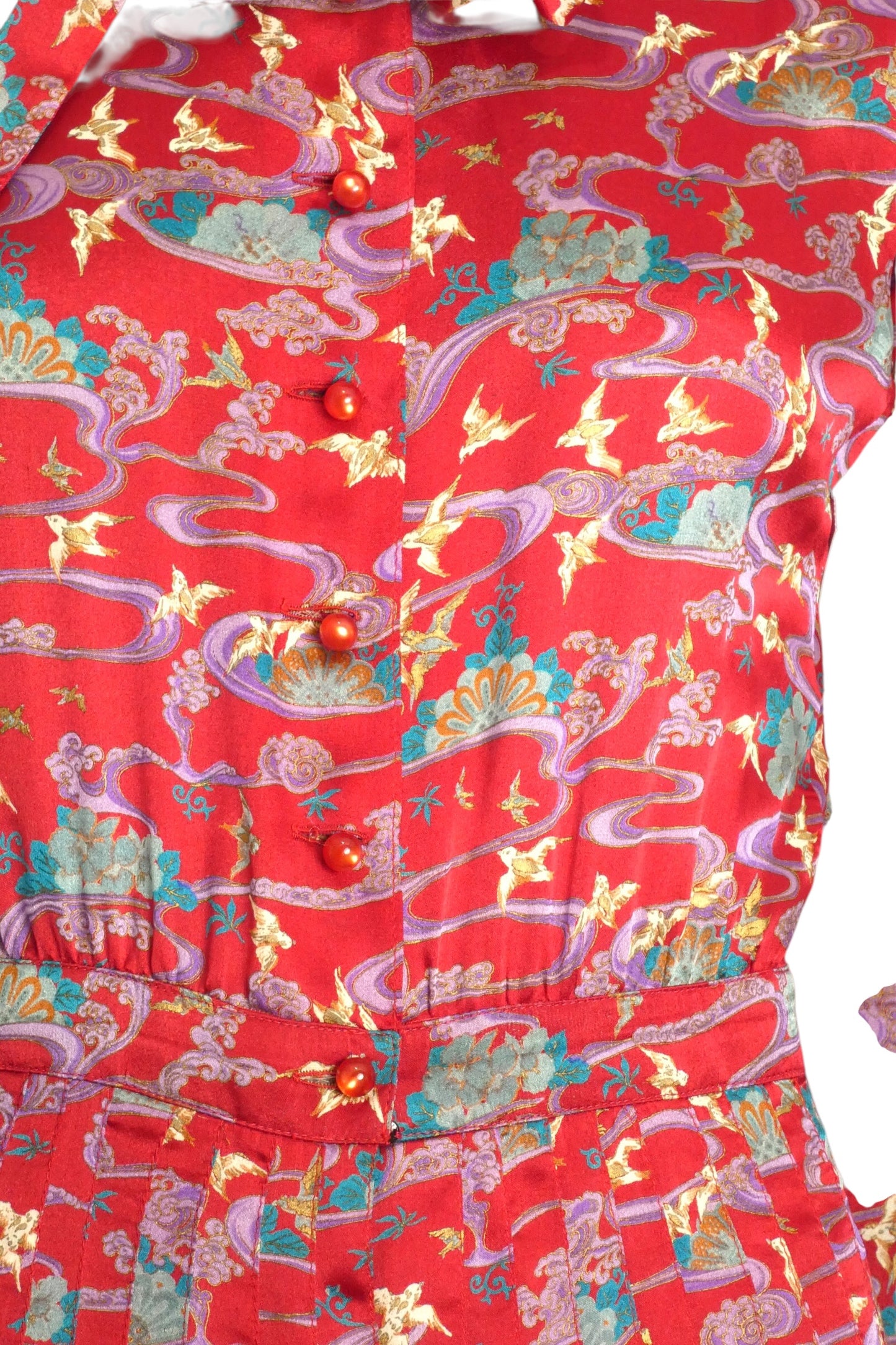 1981 Silk Print Dress, Size 4