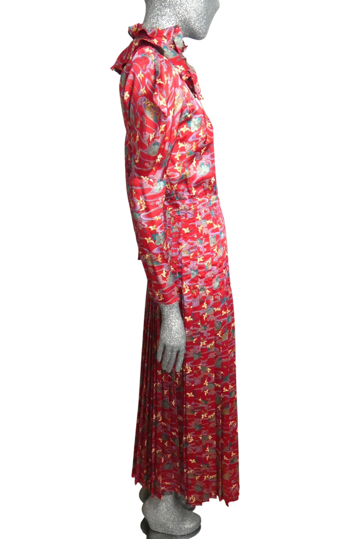 1981 Silk Print Dress, Size 4