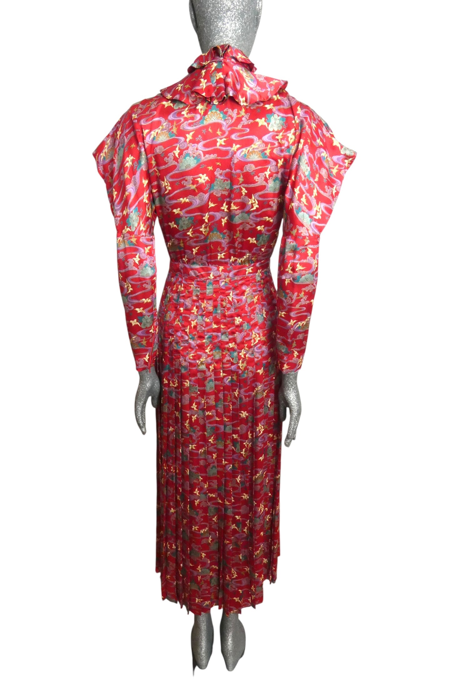 1981 Silk Print Dress, Size 4