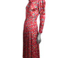 1981 Silk Print Dress, Size 4