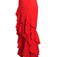 2024 High Low Gaberdine Skirt, Size 6