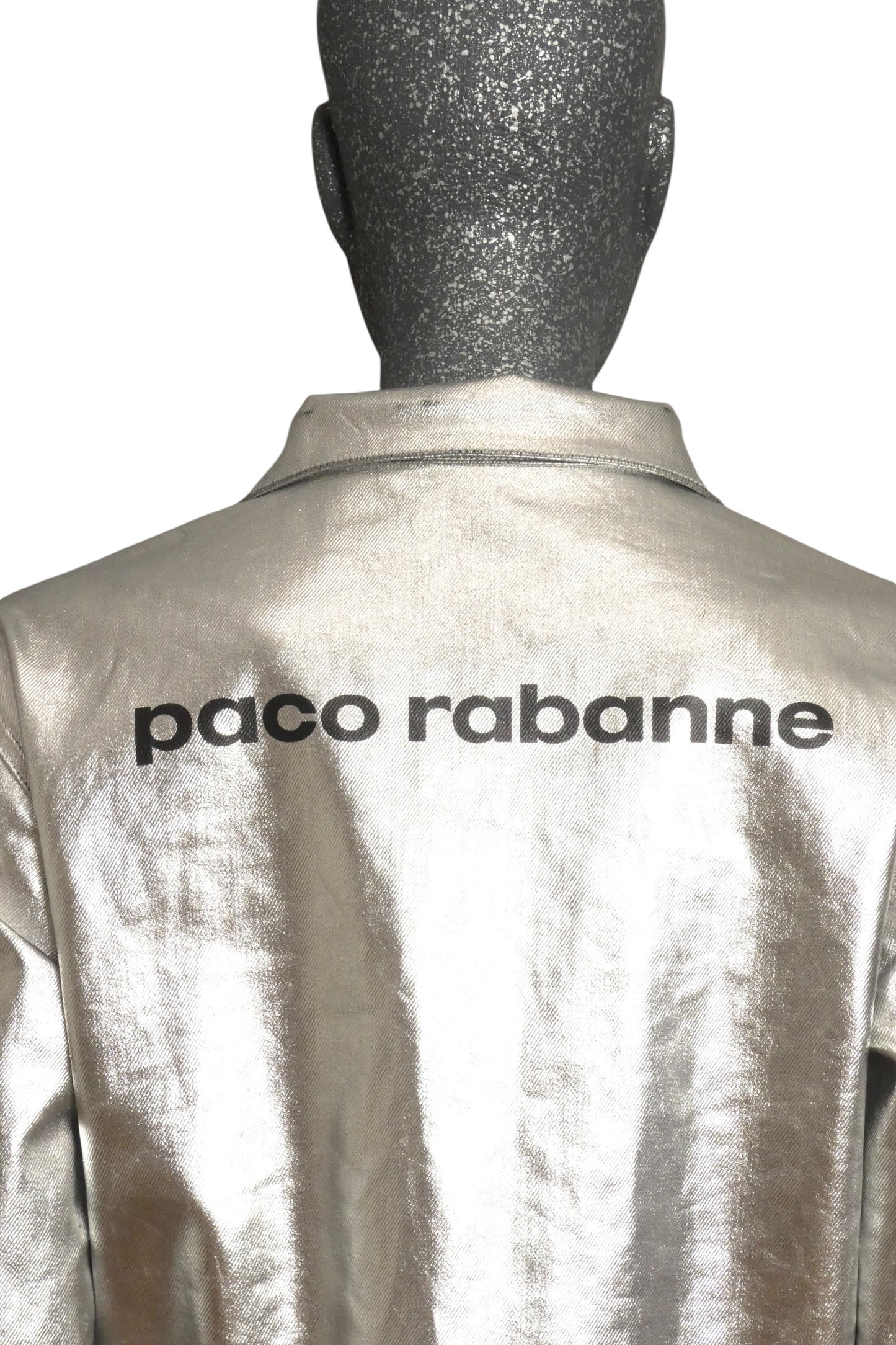 PACO RABANNE - 2020 Silver Metallic Jumpsuit, Size-Large