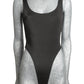 NORMA KAMALI - NWT 1980s High-Cut Low-Back One-Piece Swimsuit, Size 8