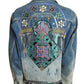1980s Painted & Studded Denim Jacket, Size 8
