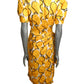 1980s Silk Jacquard Dress, Size 8