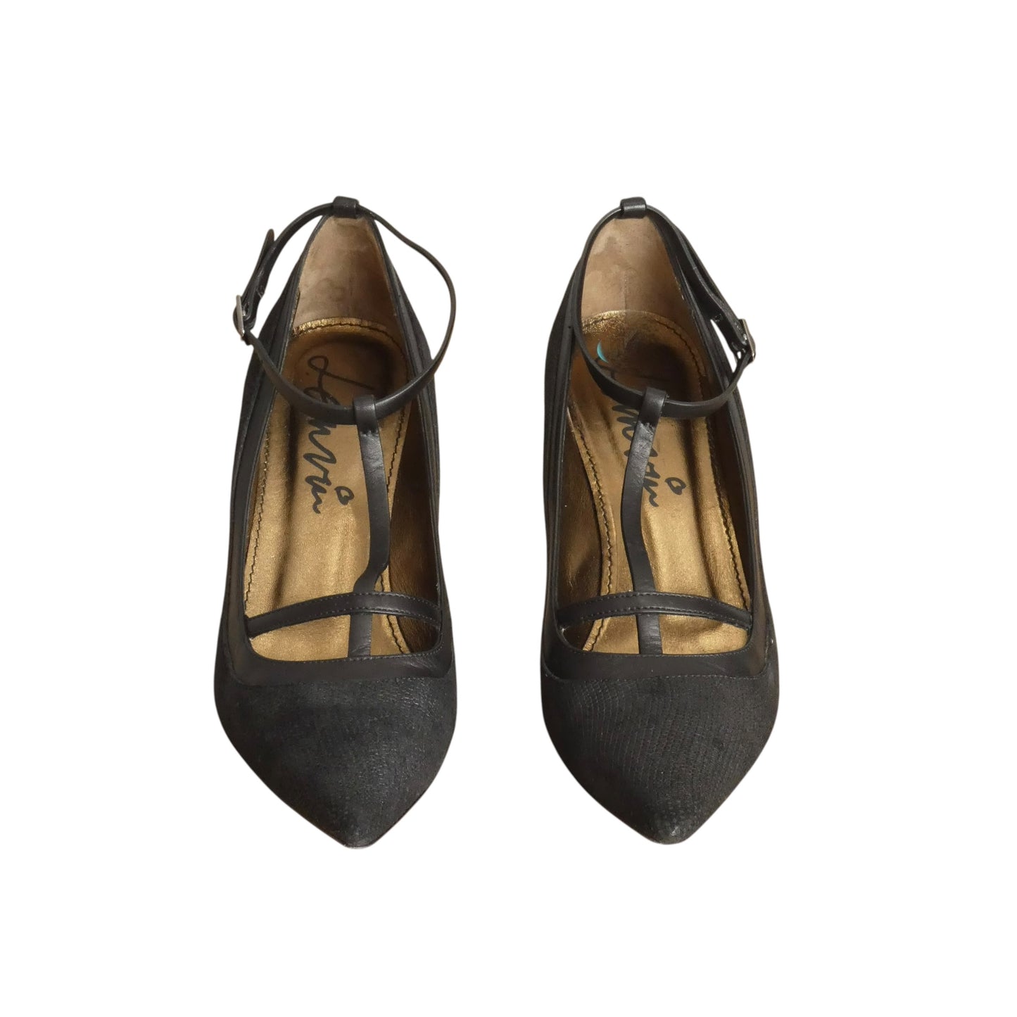 2014 Leather T-Strap Pumps, Size 37.5
